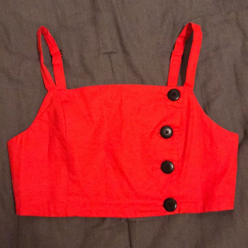 urban outfitters button crop top